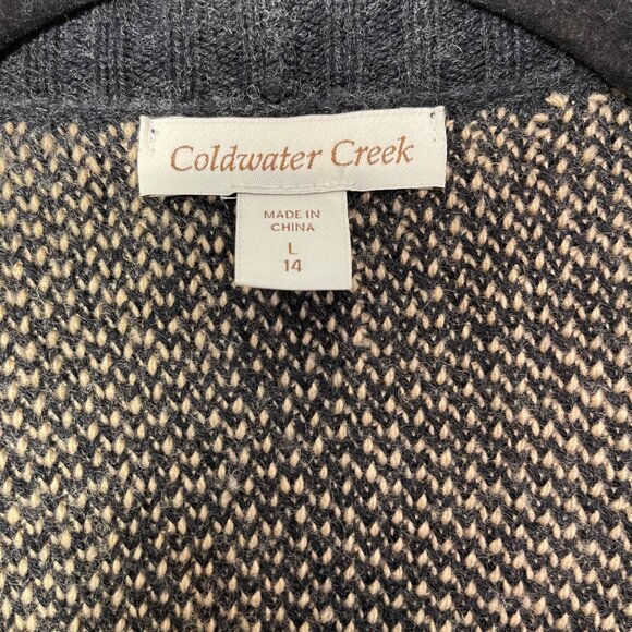 Coldwater Creek Women's Open Front Cardigan Sweater Size Large, 14 - Picture 2 of 7